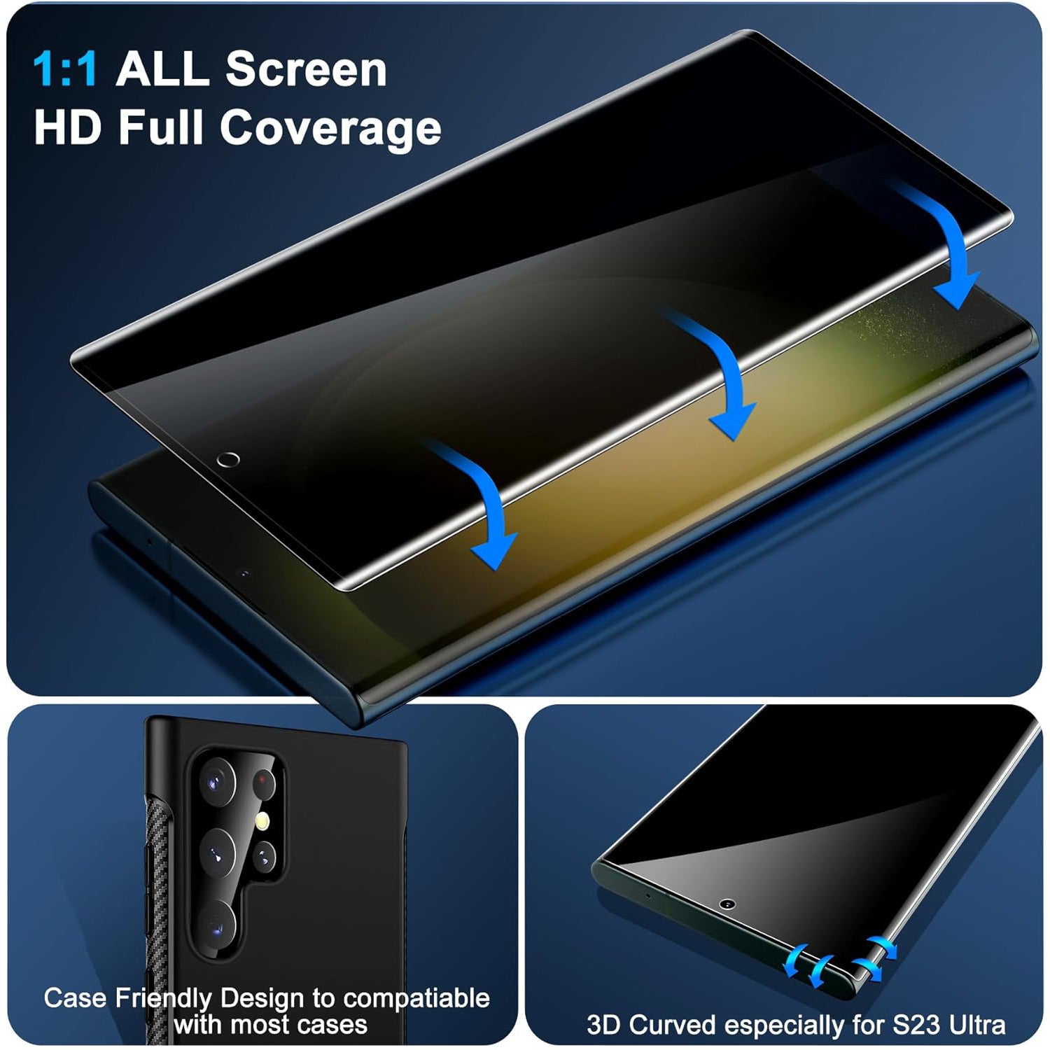 For Samsung Galaxy S22 S23 S24 Ultra Tempered Glass Camera Lens Screen  Protector