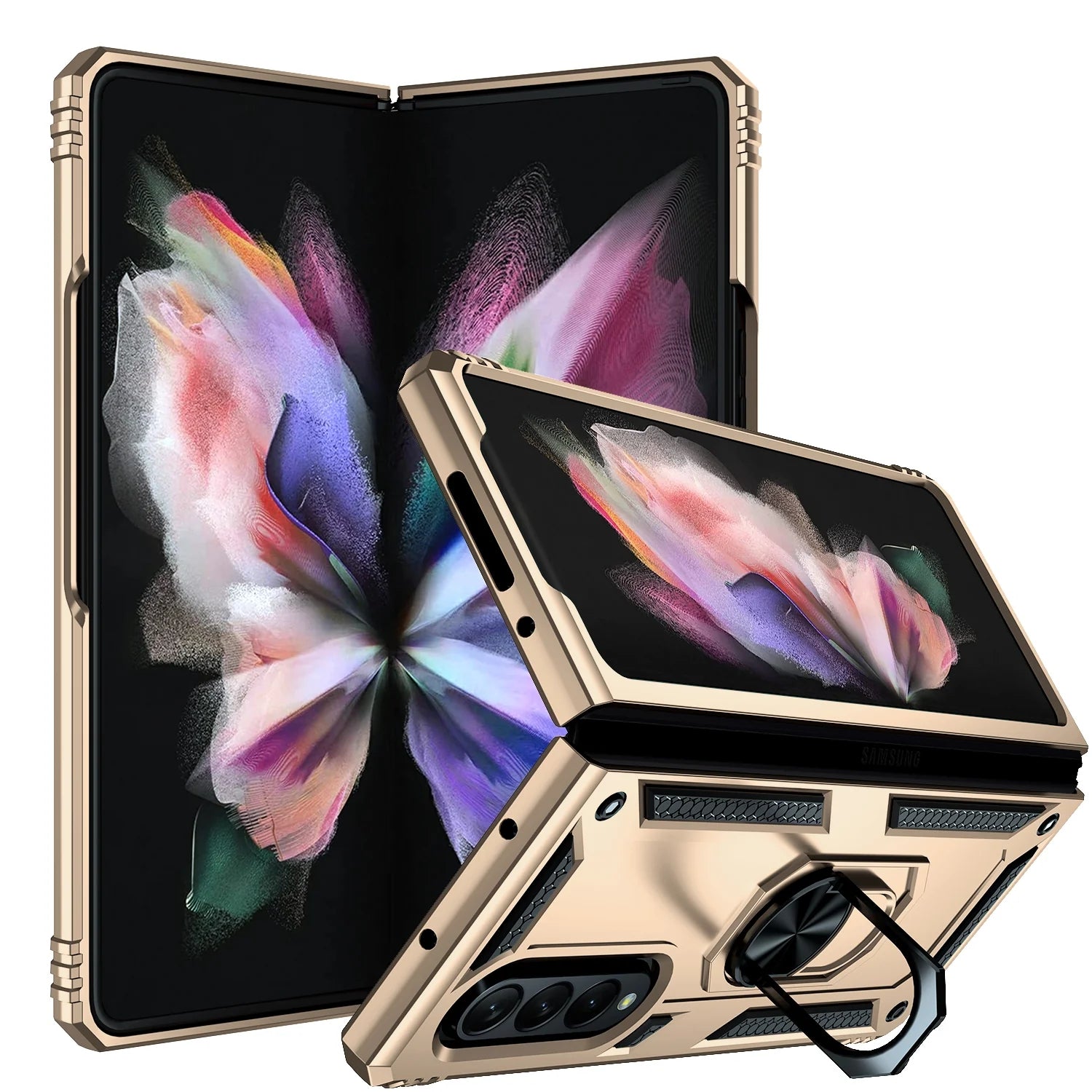 Samsung Galaxy Z Fold 3 Ring Magnetic GPS car mount Phone Holder case