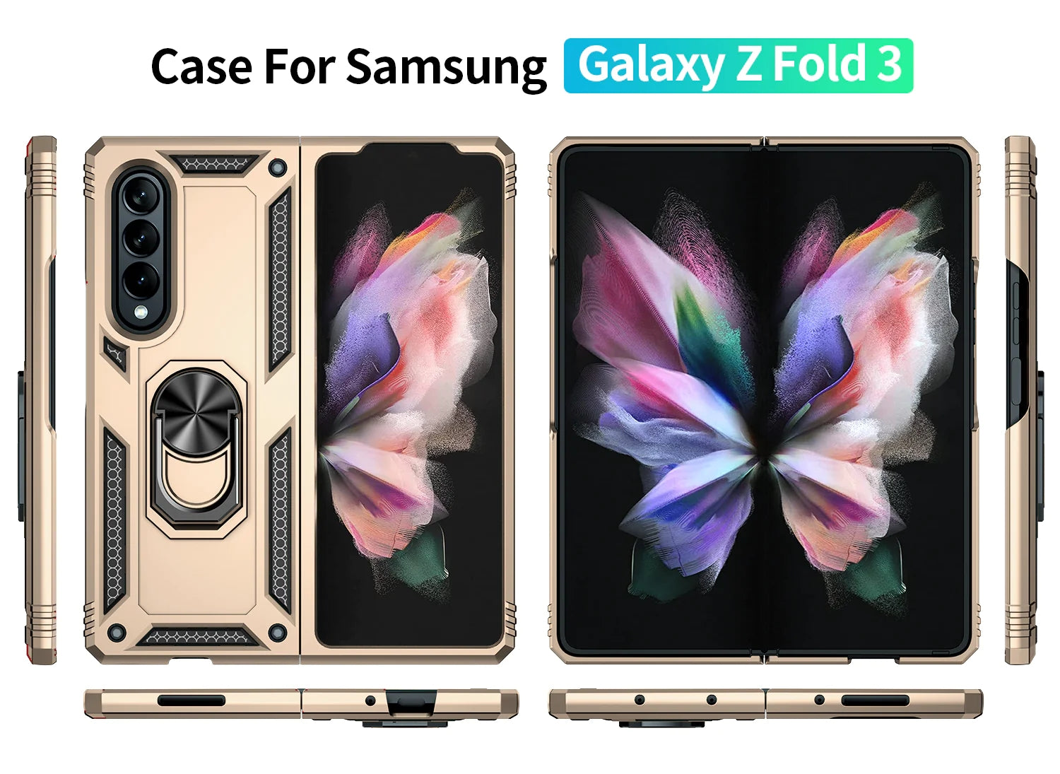 Samsung Galaxy Z Fold 3 Ring Magnetic GPS car mount Phone Holder case