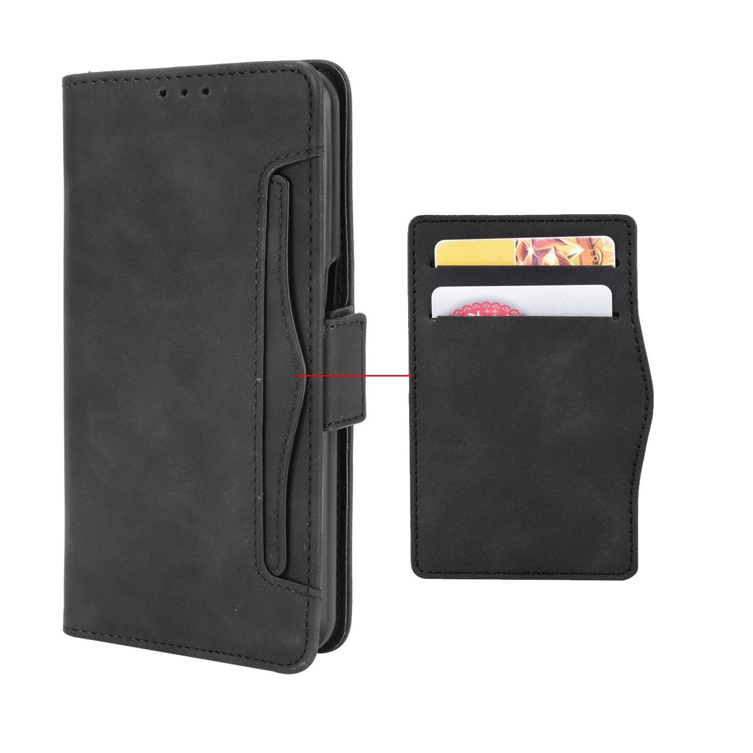 Samsung Galaxy Z Fold 5 Multi Slot Leather Cover Case