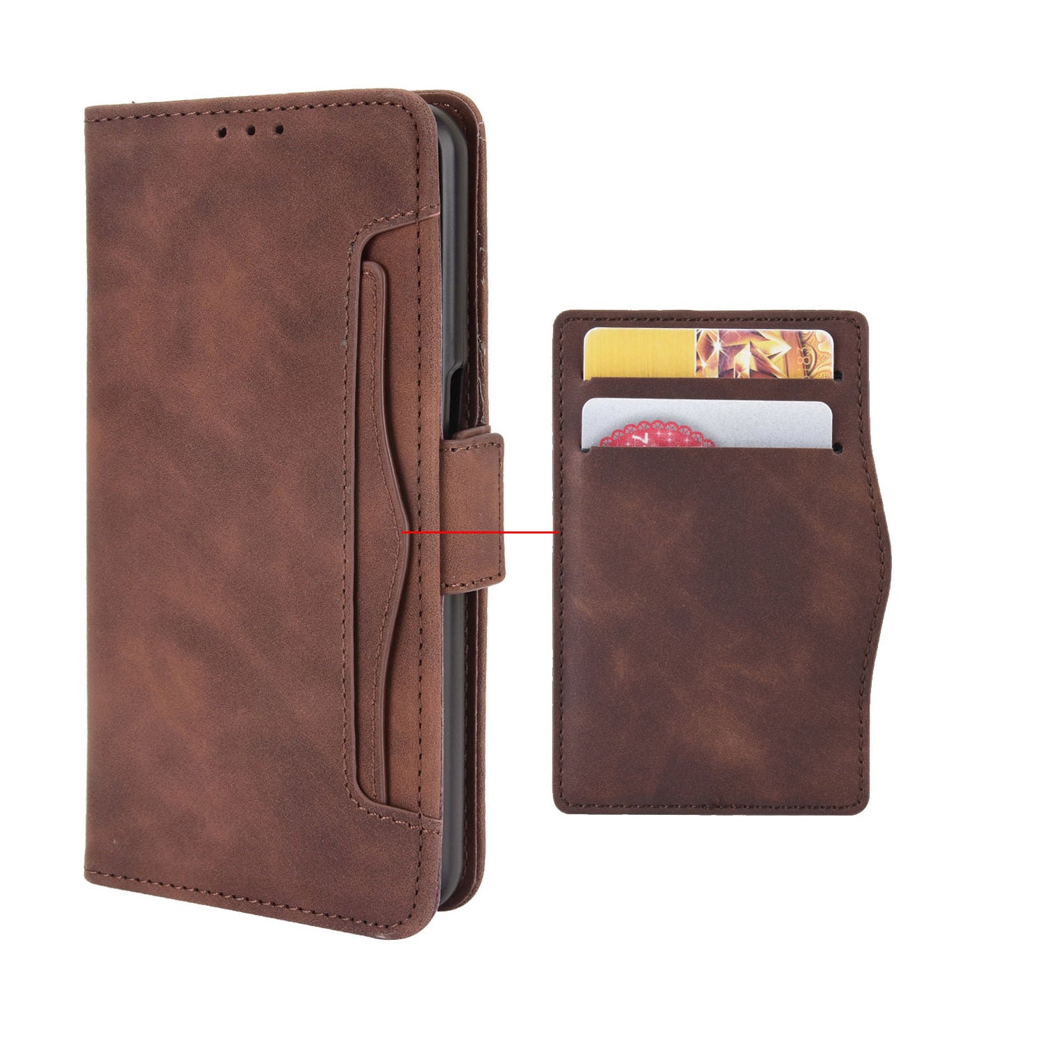 Samsung Galaxy Z Fold 5 Multi Slot Leather Cover Case