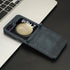 Samsung Galaxy Z Flip 5 Folding Vintage Lines Card Insertion Leather Phone Case