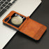 Samsung Galaxy Z Flip 5 Folding Vintage Lines Card Insertion Leather Phone Case