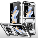 Samsung Galaxy Z Flip 5 Dual Colors Ring Magnetic GPS Car Mount Phone Holder Case