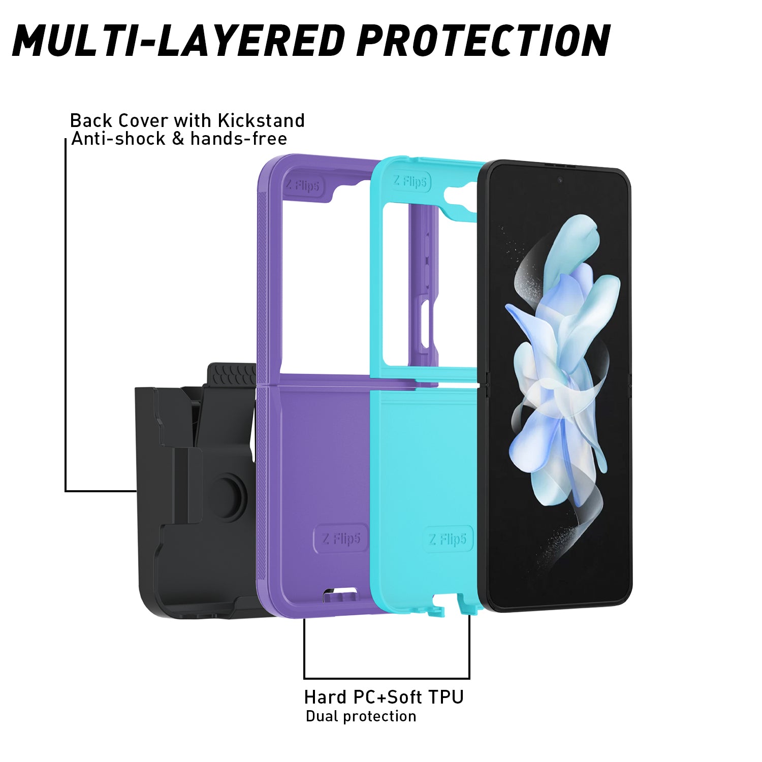 Samsung Galaxy Z Flip 5 Full Protection Heavy Duty Shockproof Case