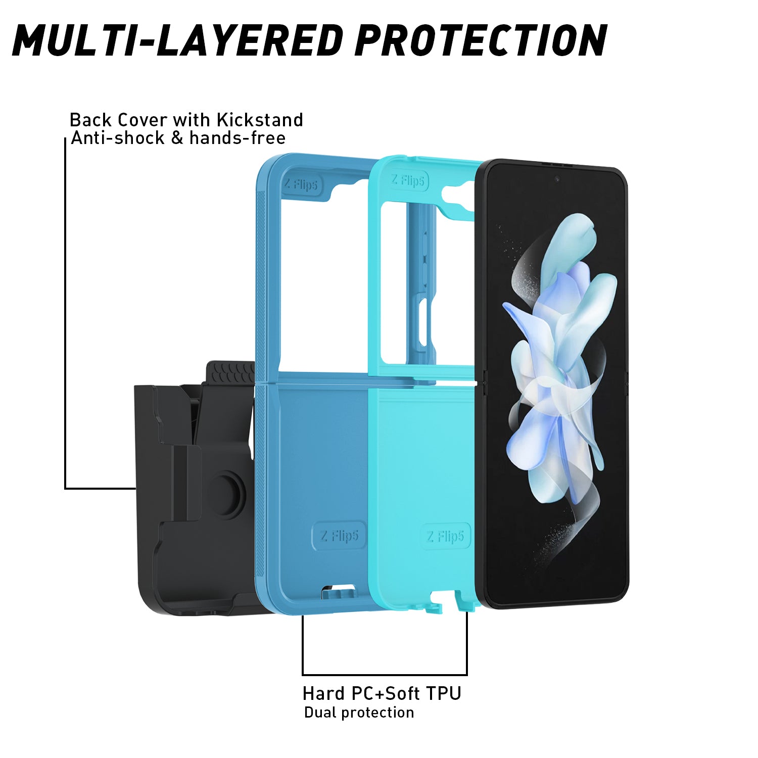 Samsung Galaxy Z Flip 5 Full Protection Heavy Duty Shockproof Case