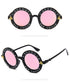 Cute Bee Style Vintage Letter Designer Eyewear Frame Round Sunglasses (15891*Ma)