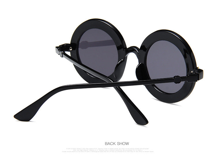 Cute Bee Style Vintage Letter Designer Eyewear Frame Round Sunglasses (15891*Ma)