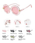 Cute Bee Style Vintage Letter Designer Eyewear Frame Round Sunglasses (15891*Ma)