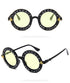 Cute Bee Style Vintage Letter Designer Eyewear Frame Round Sunglasses (15891*Ma)