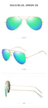 Polarized Fashion Sunglasses with Double Bar Flat Stainless Metal Frame(3025*Jie)