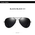 Polarized Fashion Sunglasses with Double Bar Flat Stainless Metal Frame(3025*Jie)