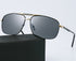 Polarized Sunglasses with Double Bar Flat Stainless Metal Frame(8810*Rong)