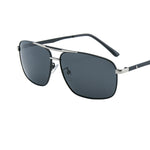 Polarized Sunglasses with Double Bar Flat Stainless Metal Frame(8810*Rong)