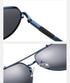 Polarized Sunglasses with Double Bar Flat Stainless Metal Frame( 6322*Wan)