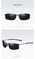 Polarized Sunglasses Men's Sunglasses Driving Mirror Color Changing Glasses Night Vision Goggles，metal frame(Fu/A559)