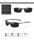 Polarized Sunglasses Men's Sunglasses Driving Mirror Color Changing Glasses Night Vision Goggles，metal frame(Fu/A559)