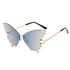 Butterfly Gradual fashion Sunglasses(90146*Xi)