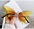 Butterfly Gradual fashion Sunglasses(90146*Xi)