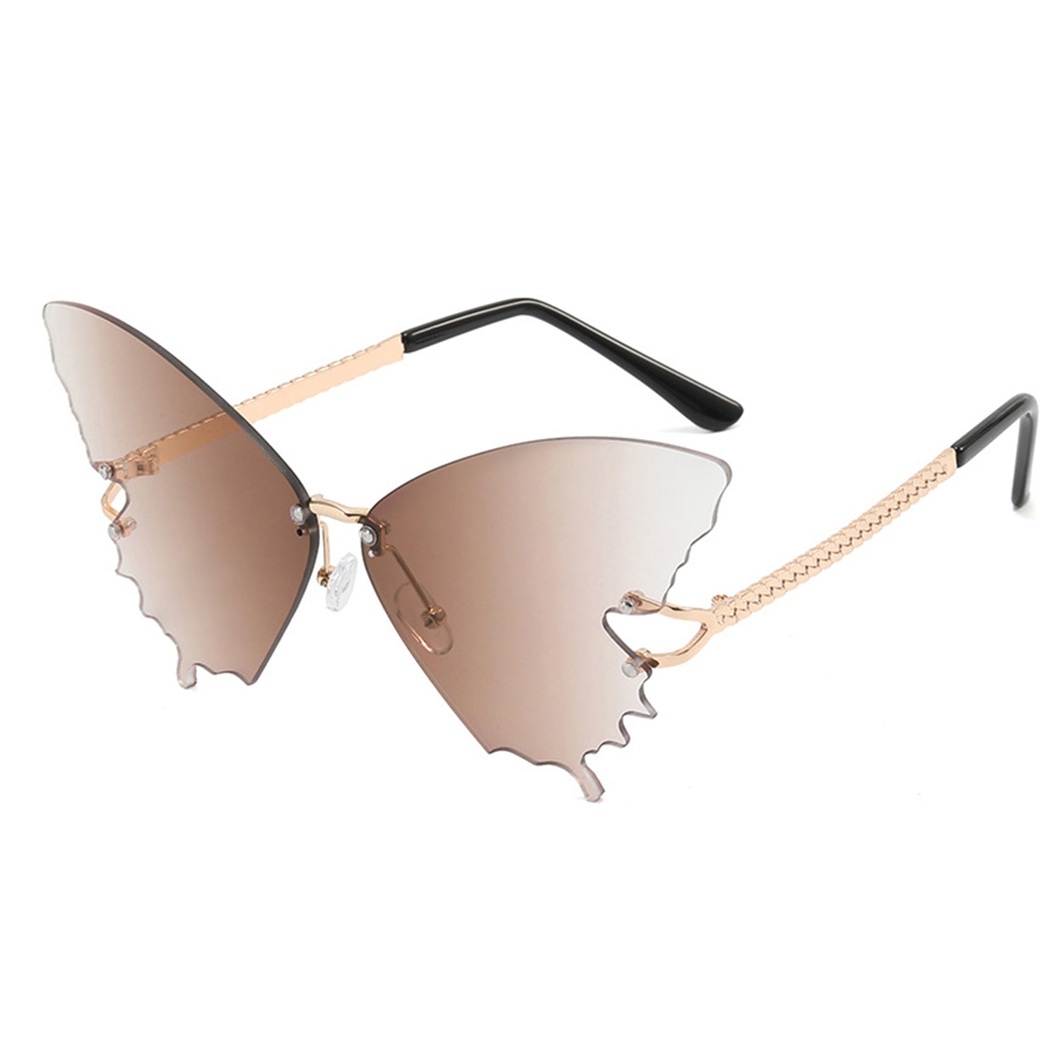 Butterfly Gradual fashion Sunglasses(90146*Xi)