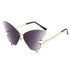 Butterfly Gradual fashion Sunglasses(90146*Xi)