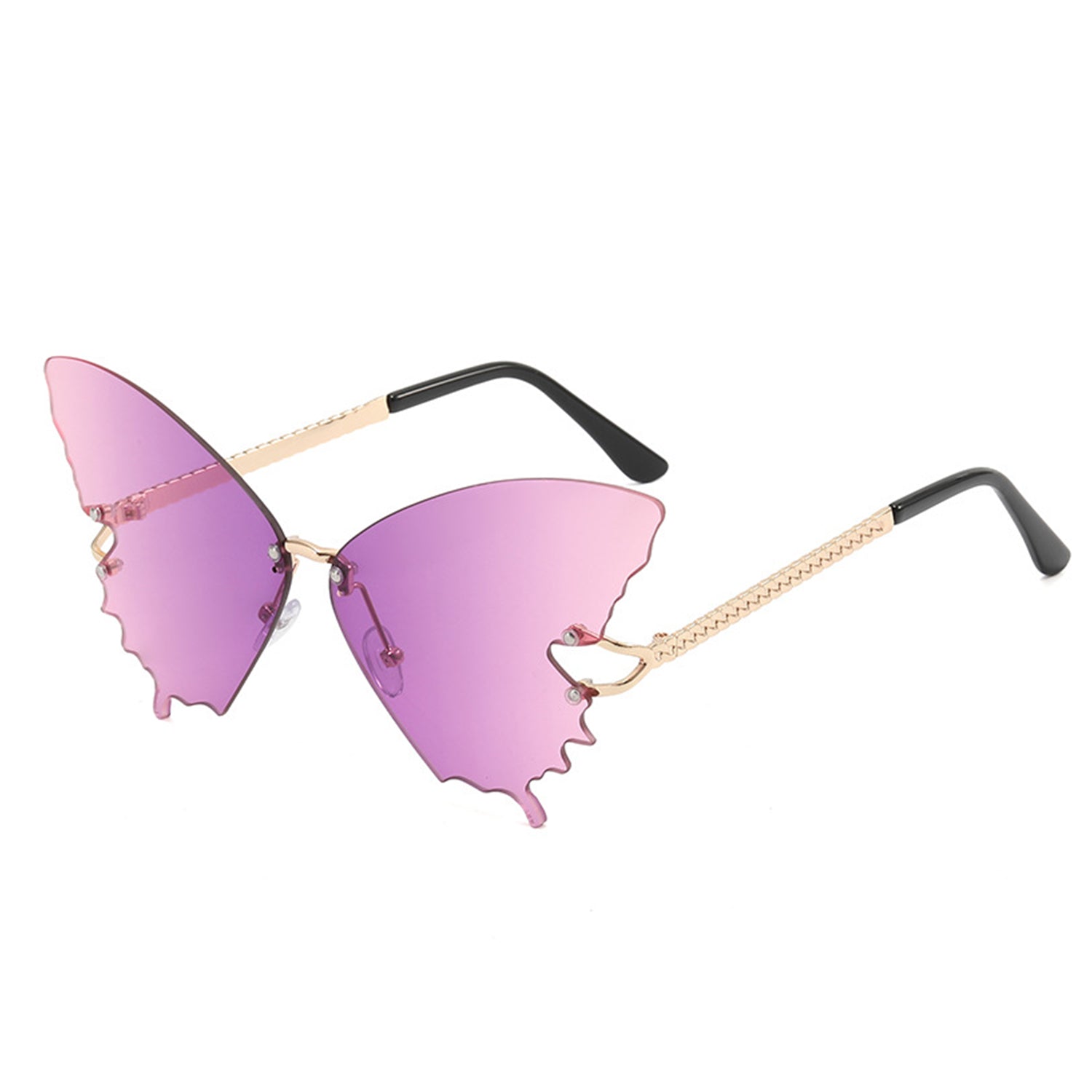 Butterfly Gradual fashion Sunglasses(90146*Xi)