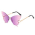 Butterfly Gradual fashion Sunglasses(90146*Xi)