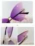 Butterfly Gradual fashion Sunglasses(90146*Xi)