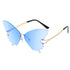 Butterfly Gradual fashion Sunglasses(90146*Xi)