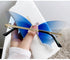 Butterfly Gradual fashion Sunglasses(90146*Xi)