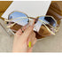 Diamond rimless cut edge Sunglasses(90125*Xi)