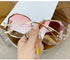 Diamond rimless cut edge Sunglasses(90125*Xi)