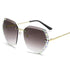 Diamond rimless crystal with cut edges for UV protection Sunglasses(9032*Xi)