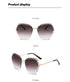 Diamond rimless crystal with cut edges for UV protection Sunglasses(9032*Xi)