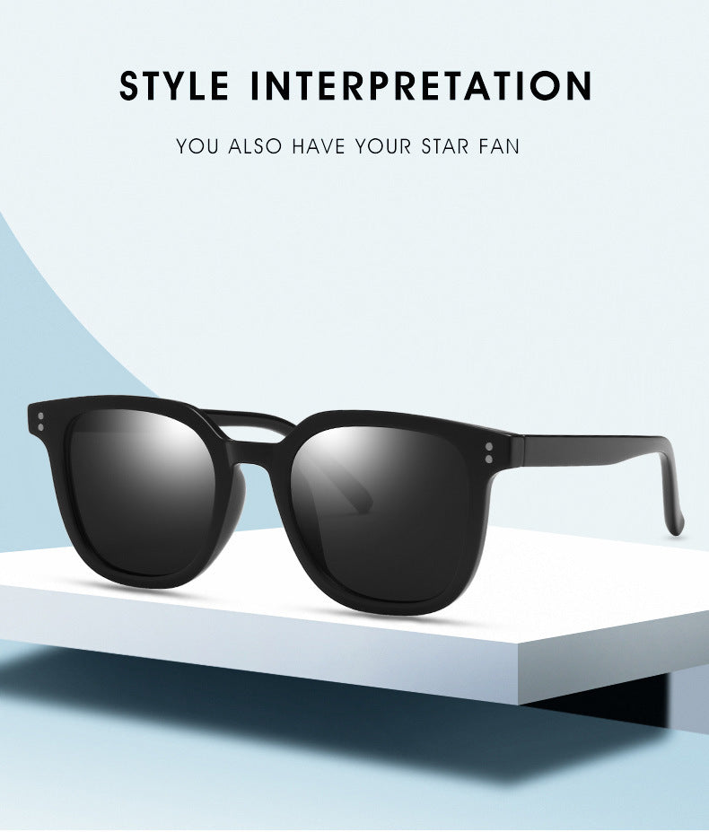 Square retro rice nail Sunglasses(20136*Gu)