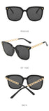 Square large frame chain leg star Sunglasses(2302*Gu)