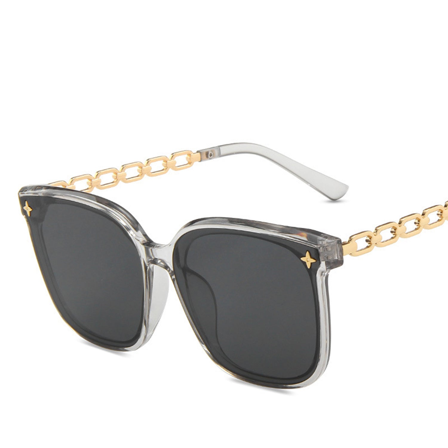 Square large frame chain leg star Sunglasses(2302*Gu)