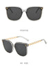 Square large frame chain leg star Sunglasses(2302*Gu)