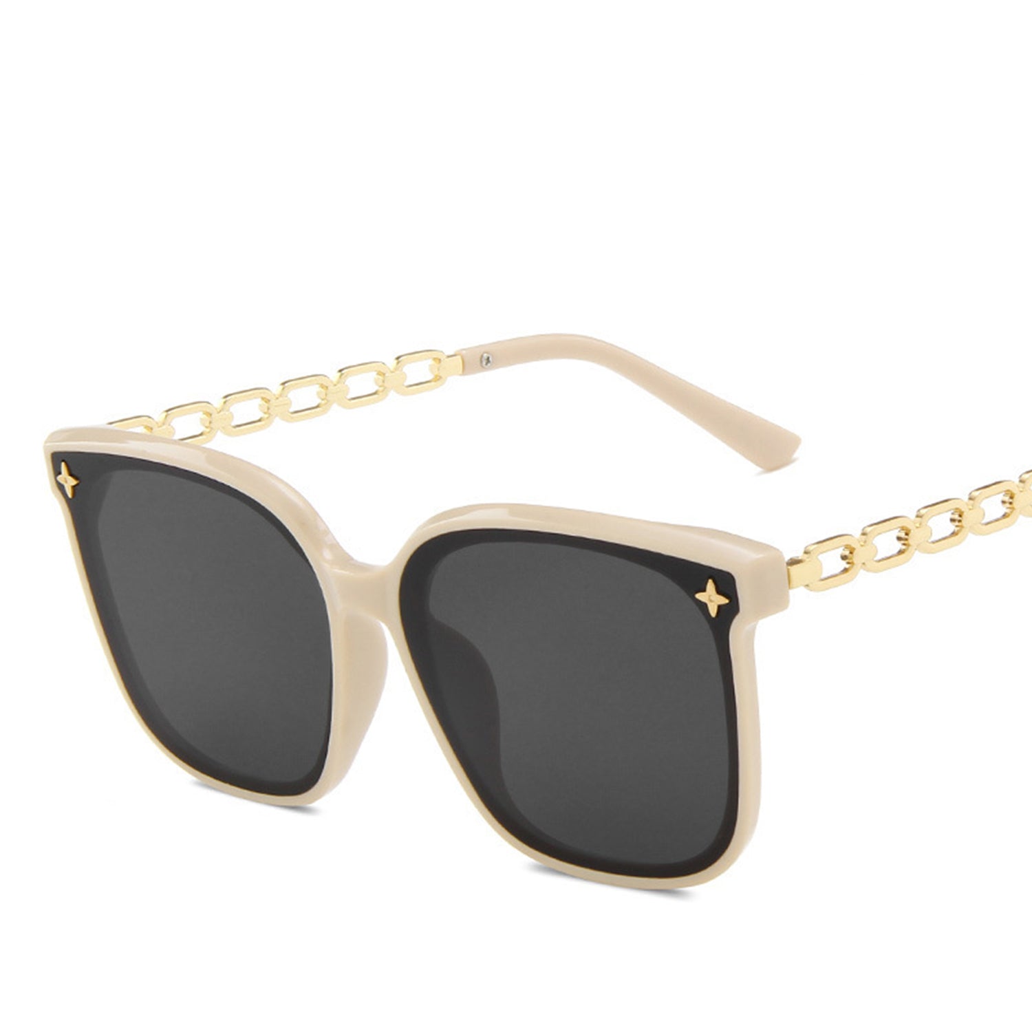 Square large frame chain leg star Sunglasses(2302*Gu)