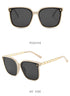 Square large frame chain leg star Sunglasses(2302*Gu)