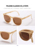 Polarized Foldable Sunglasses For Men And Women Retro Square Frame (Fu/3035）