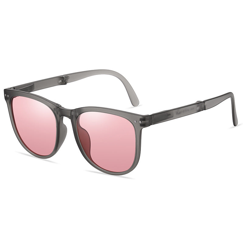 Polarized Foldable Sunglasses For Men And Women Retro Square Frame (Fu/3035）