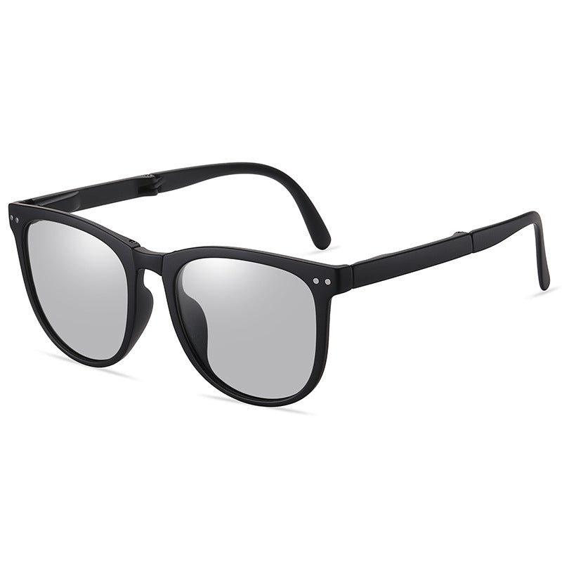 Polarized Foldable Sunglasses For Men And Women Retro Square Frame (Fu/3035）