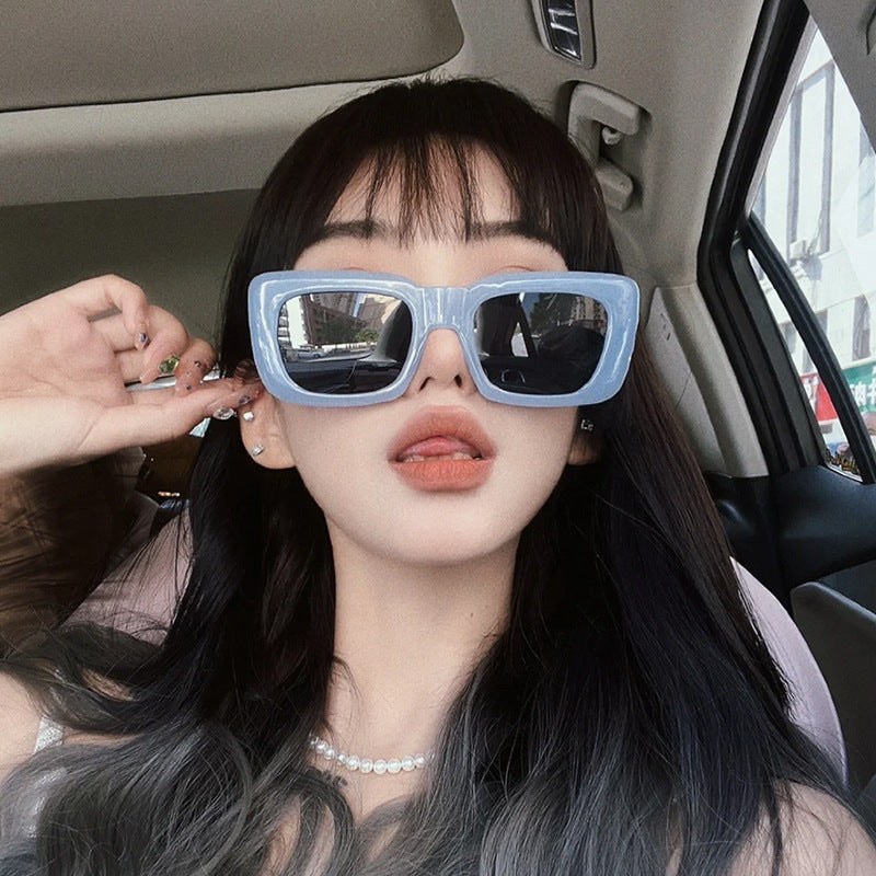 Modern Y2K trendy box Sunglasses(9094*Gu)