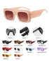 Modern Y2K trendy box Sunglasses(9094*Gu)