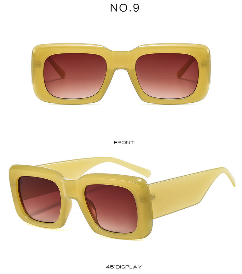 Modern Y2K trendy box Sunglasses(9094*Gu)