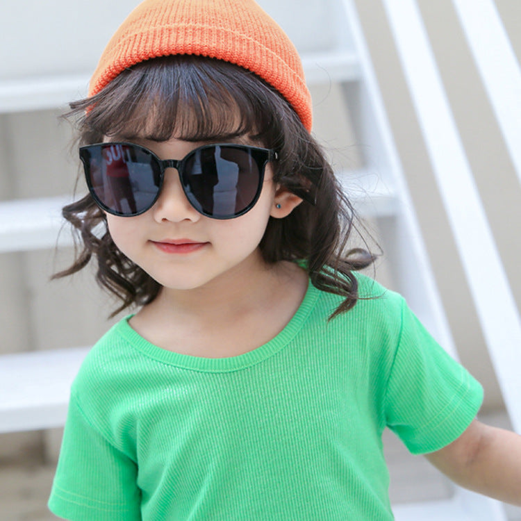 Children Boys and girls' trendy and personalized Sunglasses(9022*Gu)