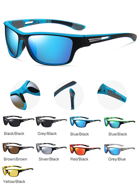 Cyclist Outdoor Sports Fashion Sunglasses Men and Women Polarizers Windproof Sunglasses(Fu/3040)