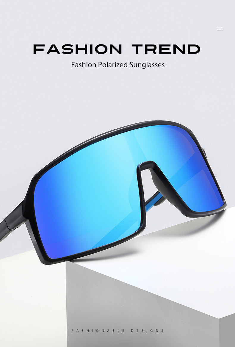 Trendy Polarized Siamese Large Frame Sports Sunglasses Cycling Sunglasses Goggles(Fu/3034)