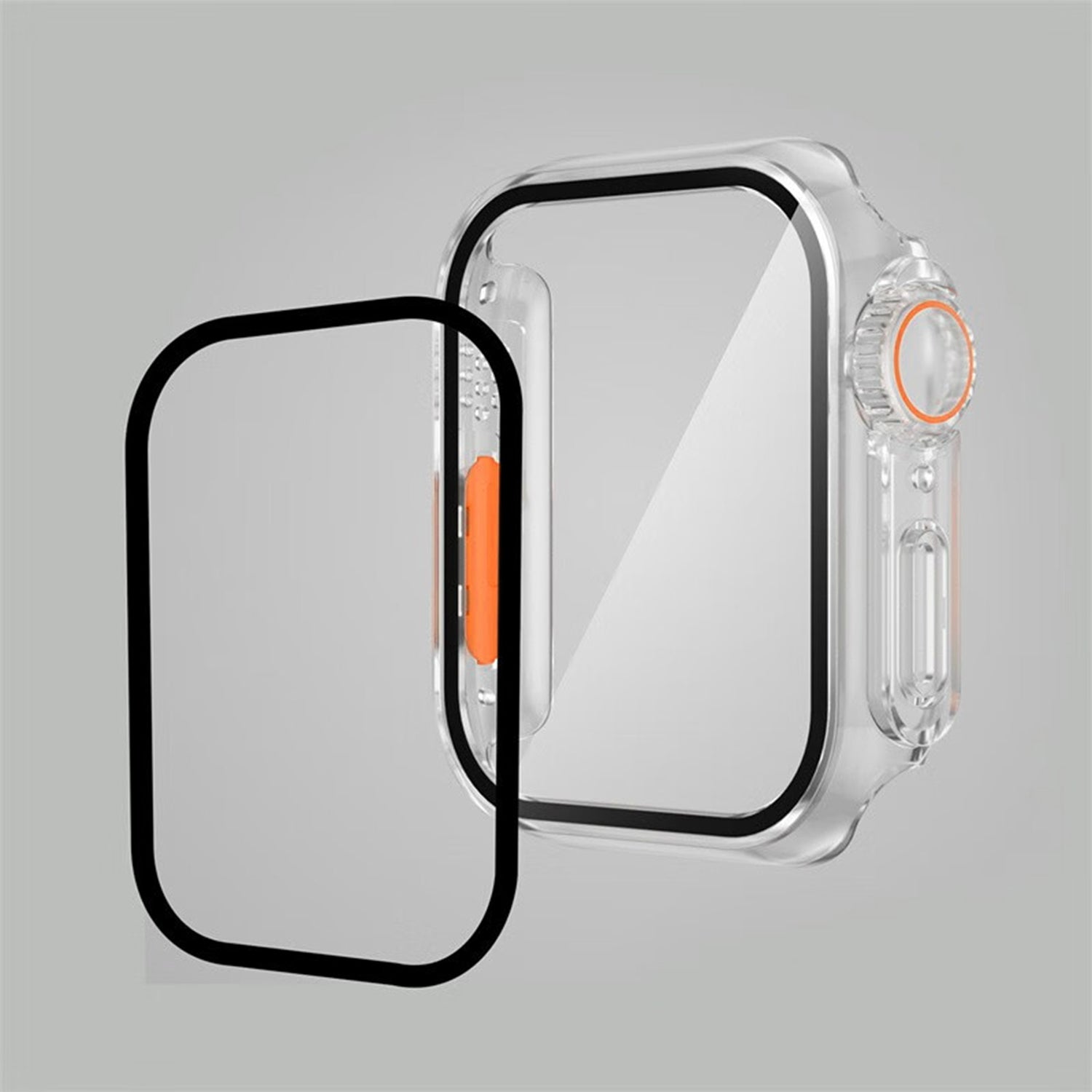 2 in 1 (44MM) PC material half pack case with screen protector for Apple Watch SE(2/1)6/5/4